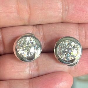 5 carat each moissanite (10 carats total)